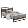 Apache Metal Bed Frame Mattress Base Platform Foundation Black Dane – SINGLE