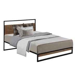 Apache Metal Bed Frame Mattress Base Platform Foundation Black Dane – SINGLE