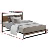 Apache Metal Bed Frame Mattress Base Platform Foundation Black Dane – SINGLE