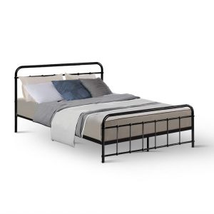 Adel LEO Metal Bed Frame – DOUBLE, Black