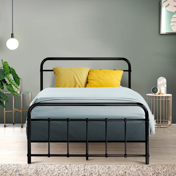 Adel LEO Metal Bed Frame – KING SINGLE, Black