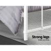 Adel LEO Metal Bed Frame – QUEEN, White