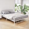 Adel LEO Metal Bed Frame – QUEEN, White