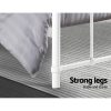 Adel LEO Metal Bed Frame – QUEEN, White