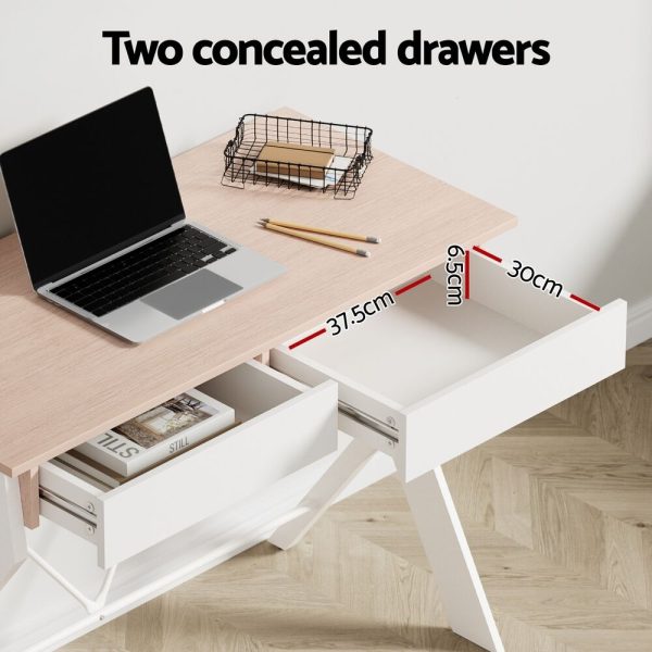 Computer Desk Drawer Oak 100CM