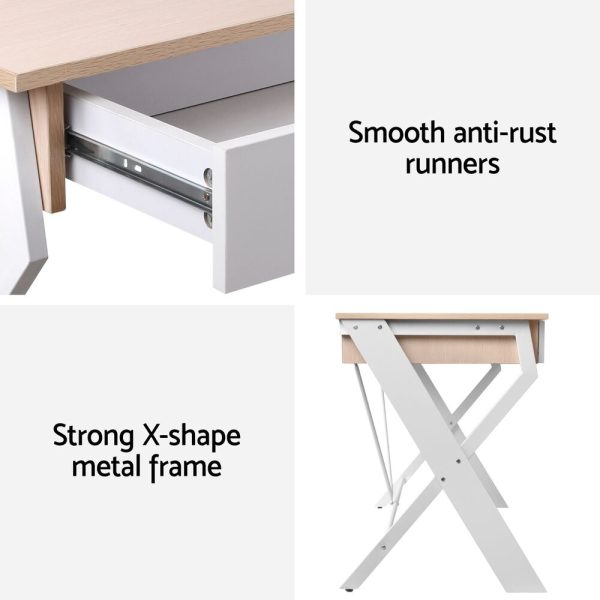 Computer Desk Drawer Oak 100CM