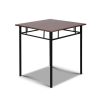 3 Piece Dining Set – Walnut and Black