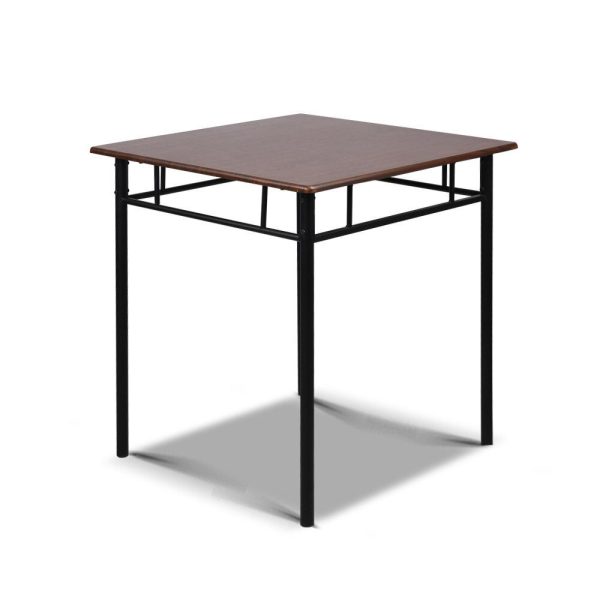 3 Piece Dining Set – Walnut and Black