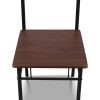 3 Piece Dining Set – Walnut and Black