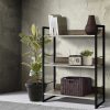 Bookshelf Display Shelves Metal Bookcase Wooden Book Shelf Wall Storage – 3 Tier
