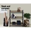 Bookshelf Display Shelves Metal Bookcase Wooden Book Shelf Wall Storage – 3 Tier