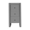 Palatine Mirrored Bedside Tables Drawers Crystal Chest Nightstand Glass – Grey