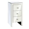 Palatine Mirrored Bedside Tables Drawers Crystal Chest Nightstand Glass – Silver