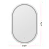 LED Wall Mirror With Light 50X75CM Bathroom Decor Oval Mirrors Vanity