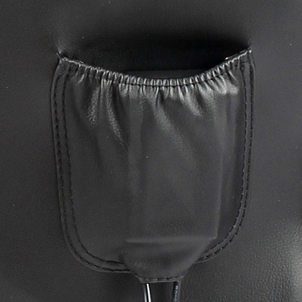 8 Point Massage Office Chair PU Leather Footrest Black