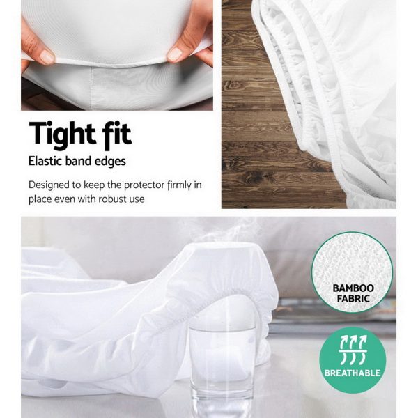 Bedding Waterproof Bamboo Mattress Protector – SINGLE