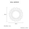 Wall Mirror MDF Silver Clear Image Lightweight