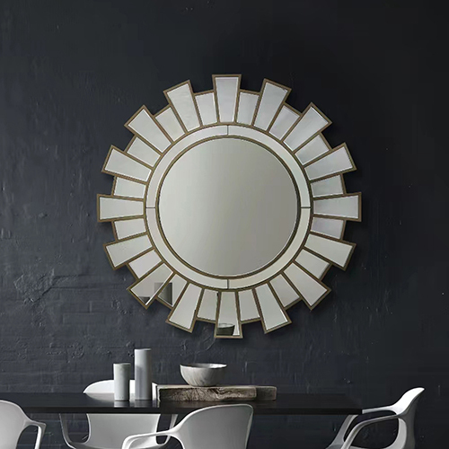 Wall Mirror MDF Silver Clear Image Lightweight