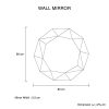 Wall Mirror MDF Silver Mirror & Green Frame Trigonometrical Shape