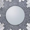 Wall Mirror Sparkling Crush Crystal MDF Silver And Grey