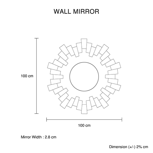 Wall Mirror Sparkling Crush Crystal MDF Silver And Grey