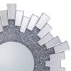 Wall Mirror Sparkling Crush Crystal MDF Silver And Grey