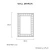 Wall Mirror MDF Silver Mirror Clear Image Rectangular Shape