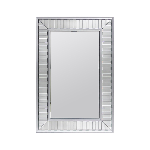 Wall Mirror MDF Silver Mirror Clear Image Rectangular Shape