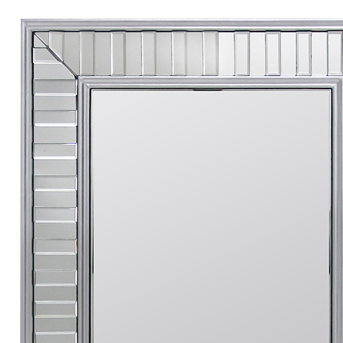 Wall Mirror MDF Silver Mirror Clear Image Rectangular Shape