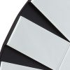 Wall Mirror Clear Image MDF Construction Round Shape Combination Of Black & Silver Colour