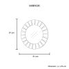 Wall Mirror Clear Image MDF Construction Round Shape Combination Of Black & Silver Colour