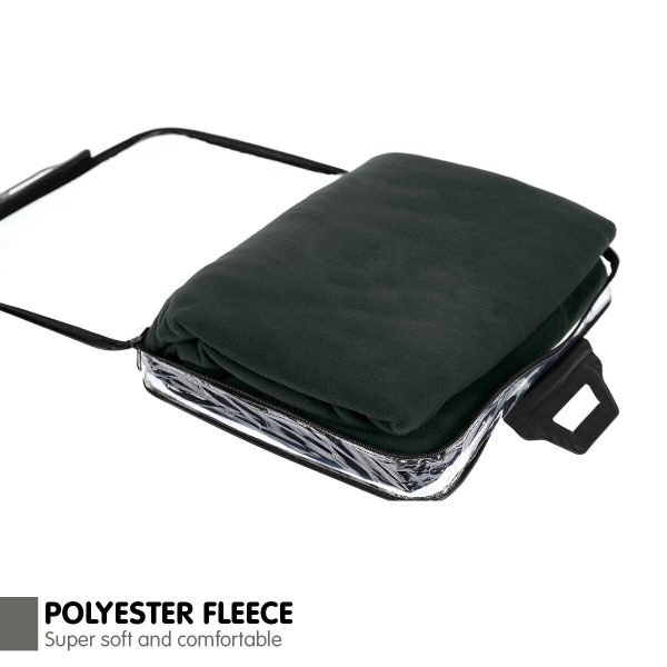 Heated Electric Car Blanket 150x110cm 12V – Black