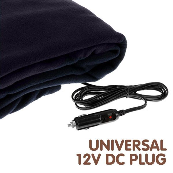 Heated Electric Car Blanket 150x110cm 12V – Blue