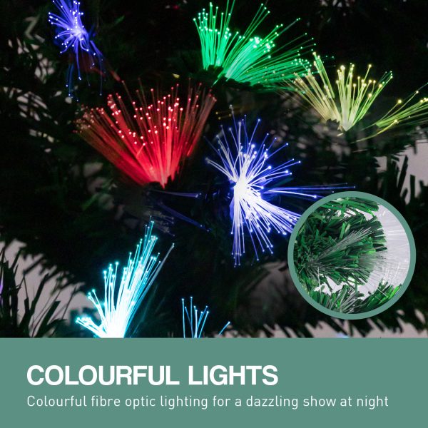 Christabelle Enchanted Pre Lit Fibre Optic Christmas Tree  Stars – 2.4 M