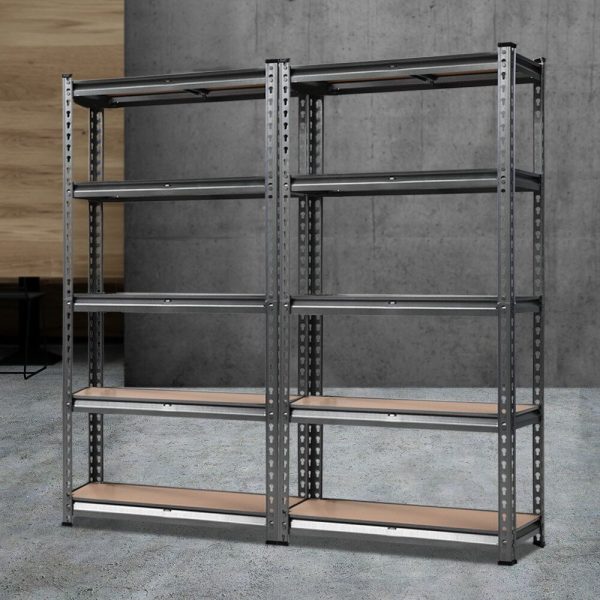 1.5M Garage Shelving Warehouse Rack Pallet Racking Storage Shelf Charcoal