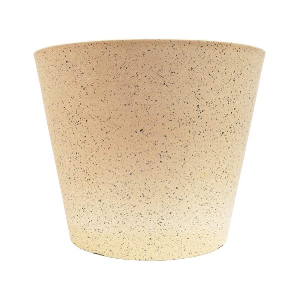 Imitation Stone Pot – 20 cm, White and Cream