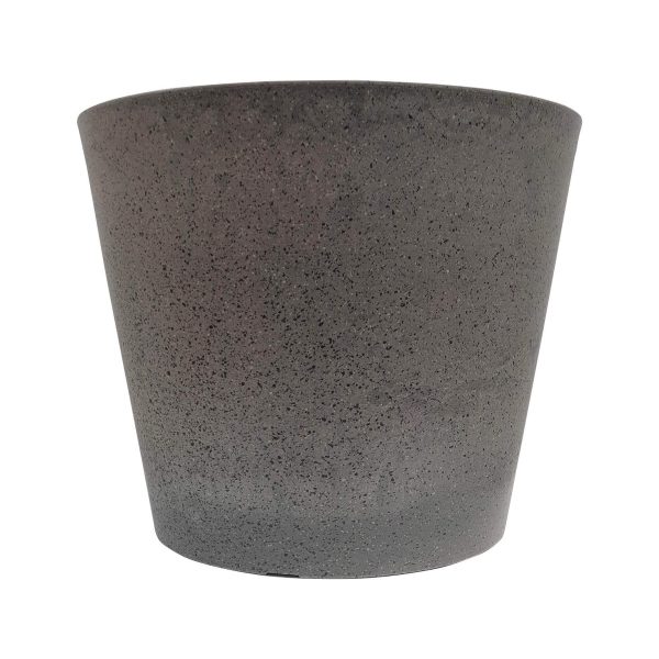 Imitation Stone Pot – 20 cm, White and Cream