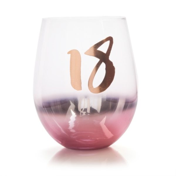 40th Birthday Blush Stemless
