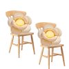 2X Green Double Flower Shape Cushion Soft Bedside Floor Plush Pillow Home Decor