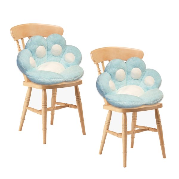 70cm Mint Blue Paw Shape Cushion Warm Lazy Sofa Decorative Pillow Backseat Plush Mat Home Decor