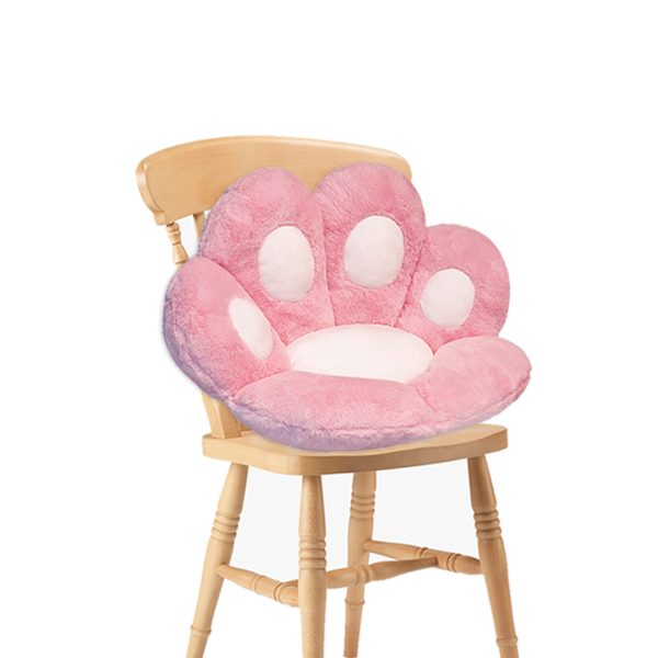 2X 70cm  Pink Paw Shape Cushion Warm Lazy Sofa Decorative Pillow Backseat Plush Mat Home Decor