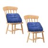 4X Blue Square Cushion Soft Leaning Plush Backrest Throw Seat Pillow Home Office Decor