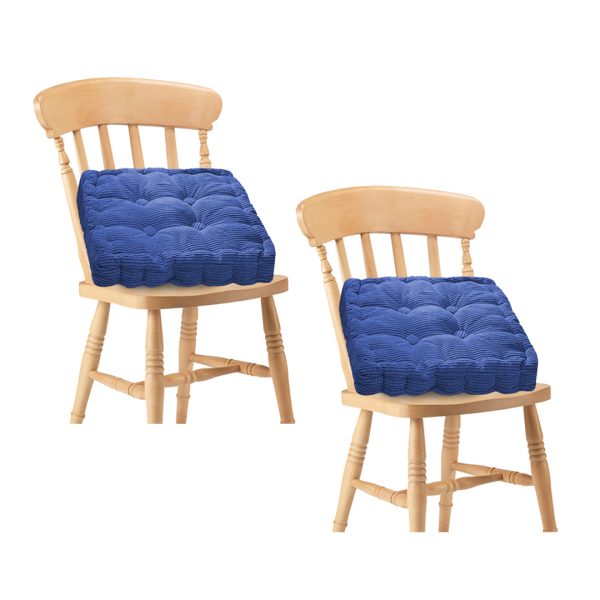 4X Blue Square Cushion Soft Leaning Plush Backrest Throw Seat Pillow Home Office Decor