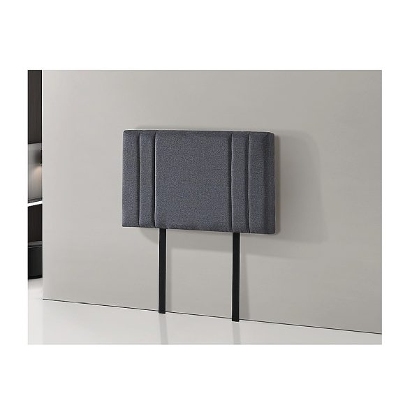 Linen Fabric Bed Deluxe Headboard Bedhead – DOUBLE, Grey