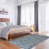 Floor Rugs Large Shaggy Rug Area Carpet Bedroom Living Room Mat – 230 x 200 cm, Black