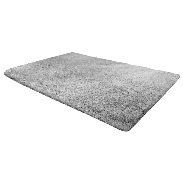 Floor Rugs Large Shaggy Rug Area Carpet Bedroom Living Room Mat – 230 x 200 cm, Black