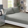 1000TC Ultra Soft Fitted Sheet & Pillowcase Set – King Single Size Bed – Charcoal