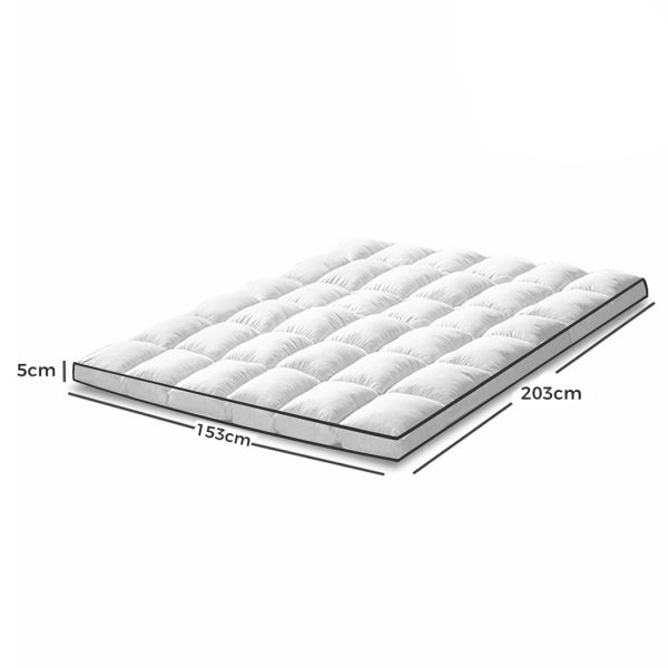 Bedding Luxury Pillowtop Mattress Topper Mat Pad Protector Cover – QUEEN