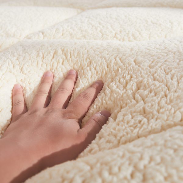 Mattress Topper 100% Wool Underlay Reversible Mat Pad Protector – QUEEN