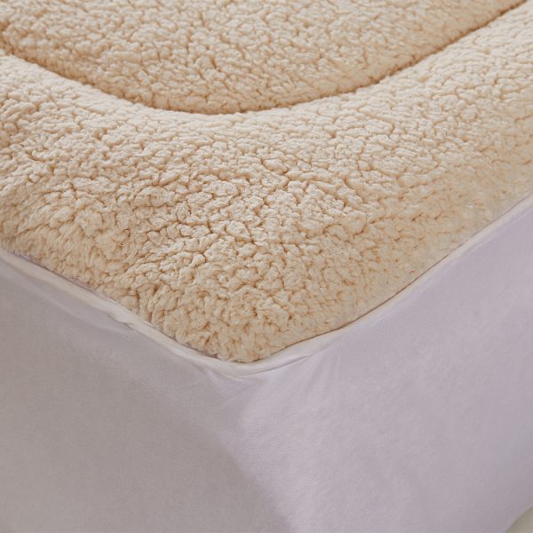 Mattress Topper 100% Wool Underlay Reversible Mat Pad Protector – QUEEN